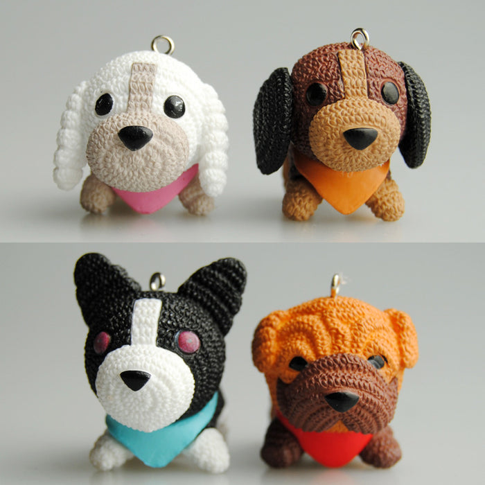 Wholesale Keychains For Backpacks Mascot Puppy Solid Keychain Figure MOQ≥2 JDC-KC-JYF005