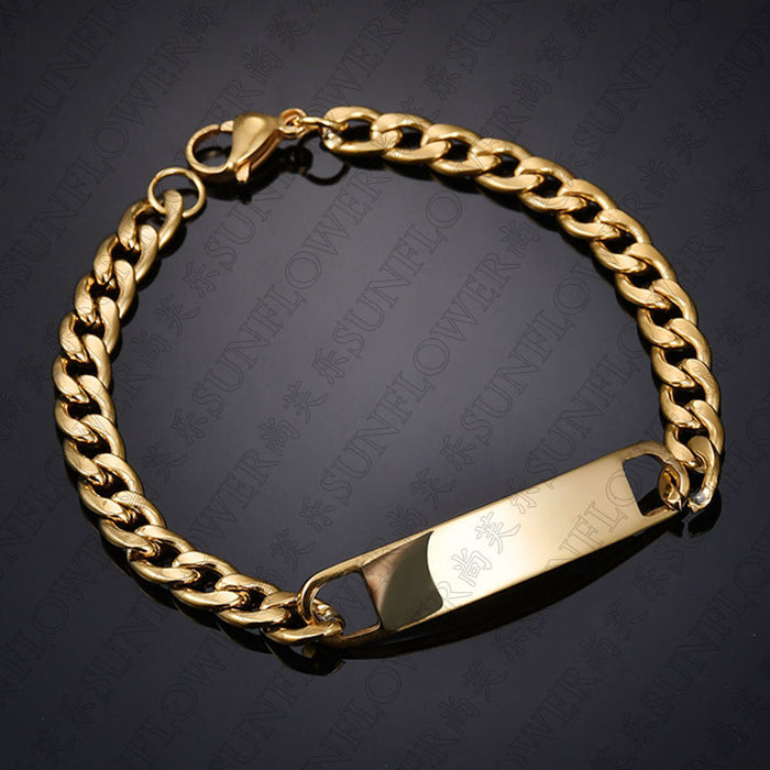 Jewelry WholesaleWholesale stainless steel men's bracelet can be engraved DIY JDC-BT-RXSFL001 bracelets 尚芙乐 %variant_option1% %variant_option2% %variant_option3%  Factory Price JoyasDeChina Joyas De China