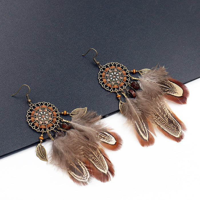 Jewelry WholesaleWholesale alloy feather earrings JDC-ES-HH009 Earrings 汉虹 %variant_option1% %variant_option2% %variant_option3%  Factory Price JoyasDeChina Joyas De China