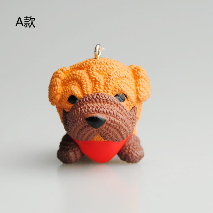 Wholesale Keychains For Backpacks Mascot Puppy Solid Keychain Figure MOQ≥2 JDC-KC-JYF005