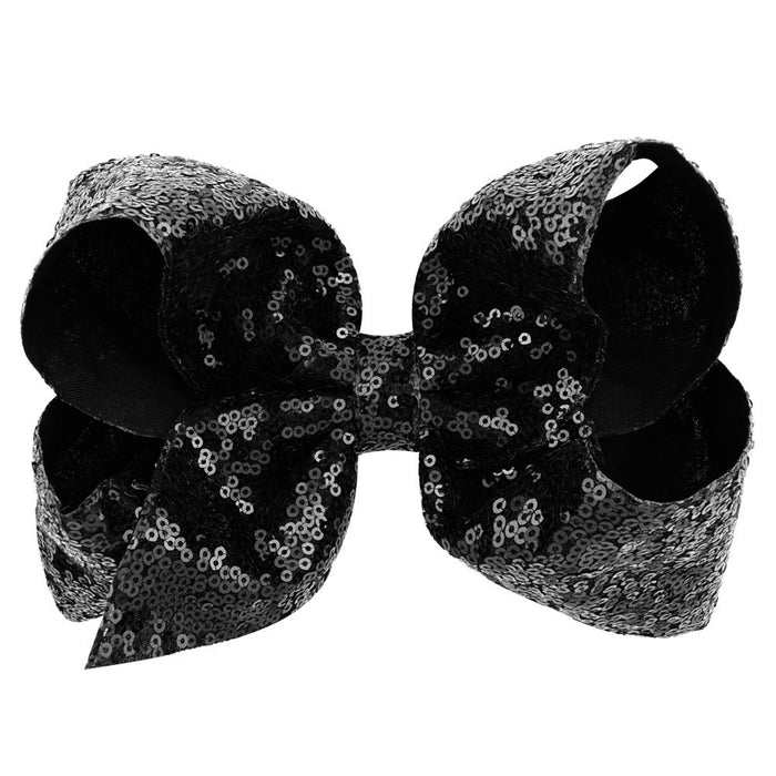 Wholesale 8 Inch Sequin Hair Bow Hair Clip MOQ≥2 JDC-HC-YL074