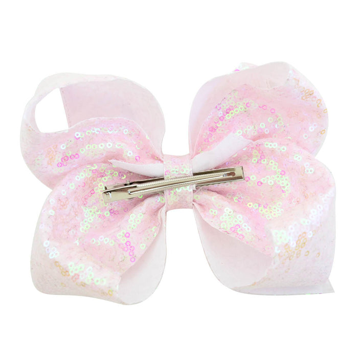 Wholesale 8 Inch Sequin Hair Bow Hair Clip MOQ≥2 JDC-HC-YL074