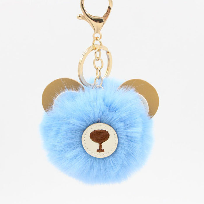 Jewelry WholesaleWholesale cute cartoon brown bear hairball Keychain JDC-KC-Zuge048 Keychains 祖格 %variant_option1% %variant_option2% %variant_option3%  Factory Price JoyasDeChina Joyas De China