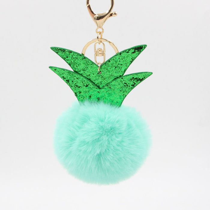 Wholesale Small Pineapple Cartoon Plush Pendant Hair Ball Keychain JDC-KC-Zuge061