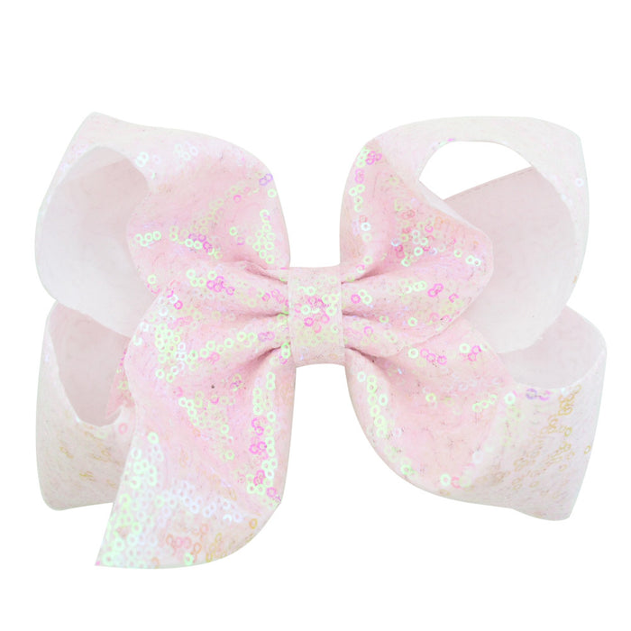 Wholesale 8 Inch Sequin Hair Bow Hair Clip MOQ≥2 JDC-HC-YL074