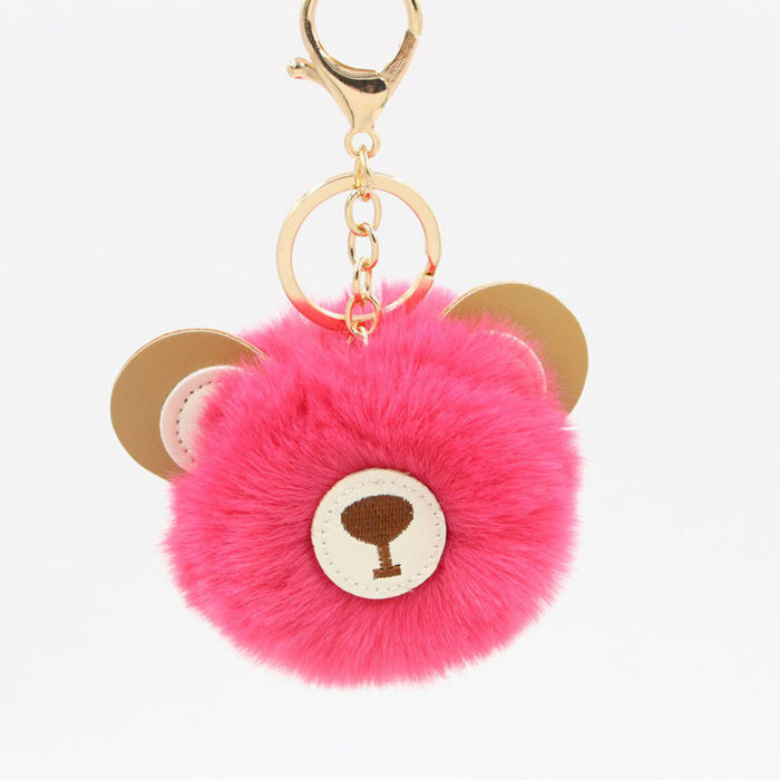 Jewelry WholesaleWholesale cute cartoon brown bear hairball Keychain JDC-KC-Zuge048 Keychains 祖格 %variant_option1% %variant_option2% %variant_option3%  Factory Price JoyasDeChina Joyas De China