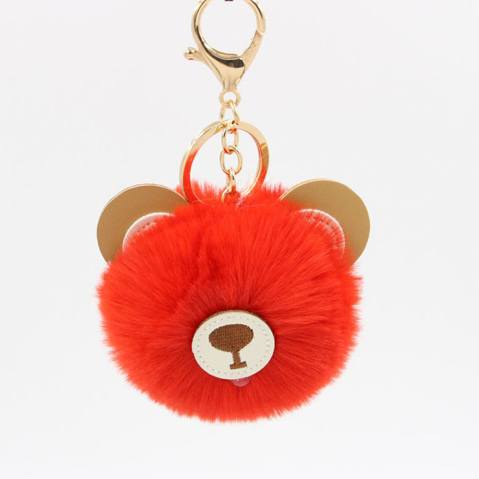 Jewelry WholesaleWholesale cute cartoon brown bear hairball Keychain JDC-KC-Zuge048 Keychains 祖格 %variant_option1% %variant_option2% %variant_option3%  Factory Price JoyasDeChina Joyas De China