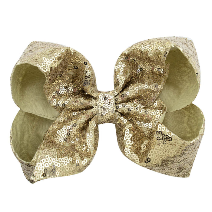 Wholesale 8 Inch Sequin Hair Bow Hair Clip MOQ≥2 JDC-HC-YL074