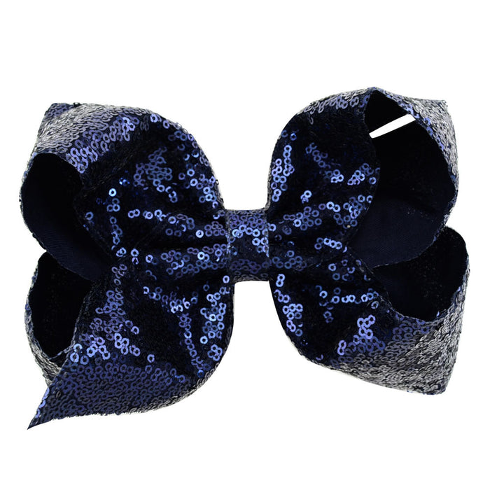 Wholesale 8 Inch Sequin Hair Bow Hair Clip MOQ≥2 JDC-HC-YL074