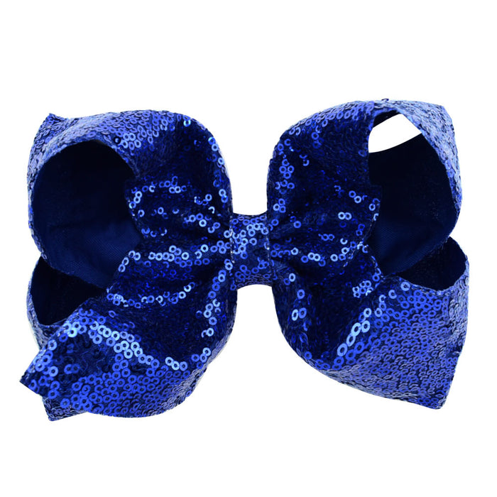 Wholesale 8 Inch Sequin Hair Bow Hair Clip MOQ≥2 JDC-HC-YL074