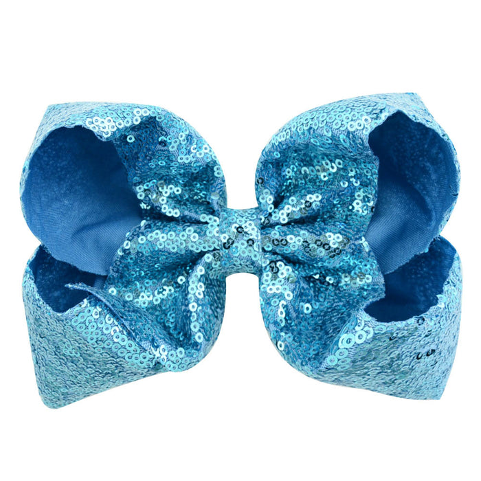 Wholesale 8 Inch Sequin Hair Bow Hair Clip MOQ≥2 JDC-HC-YL074