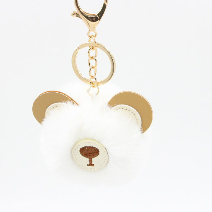 Jewelry WholesaleWholesale cute cartoon brown bear hairball Keychain JDC-KC-Zuge048 Keychains 祖格 %variant_option1% %variant_option2% %variant_option3%  Factory Price JoyasDeChina Joyas De China