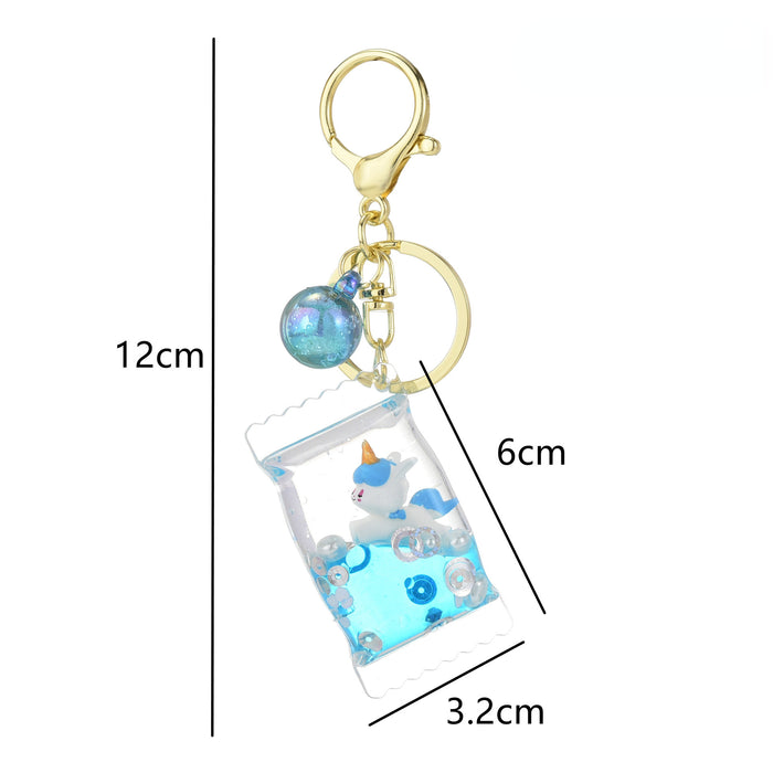 Wholesale Keychains For Backpacks Drift Unicorn Acrylic Keychain JDC-KC-YPin024