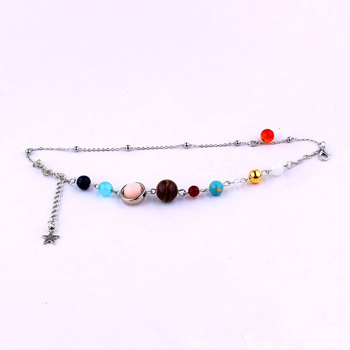 Wholesale Galaxy Eight Planets Tianran Stone Anklet JDC-AS-Lingda003