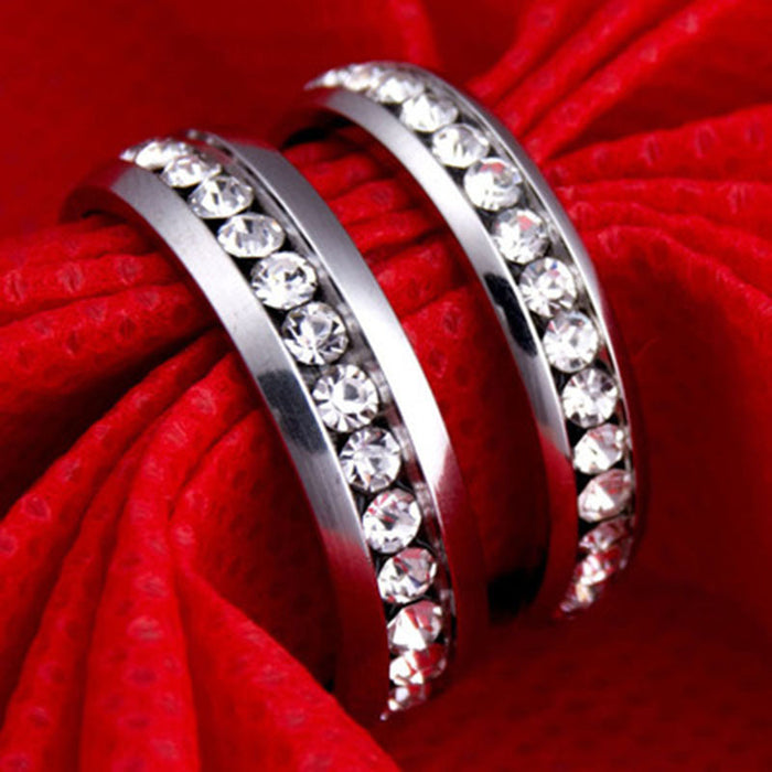 Wholesale colorfast diamond ring stainless steel diamond ring JDC-RS-RXSFL022