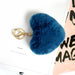 Jewelry WholesaleWholesale Imitation Rex Rabbit Fur Heart Pom Pom Keychain JDC-KC-FeiRun024 Keychains 飞润 %variant_option1% %variant_option2% %variant_option3%  Factory Price JoyasDeChina Joyas De China