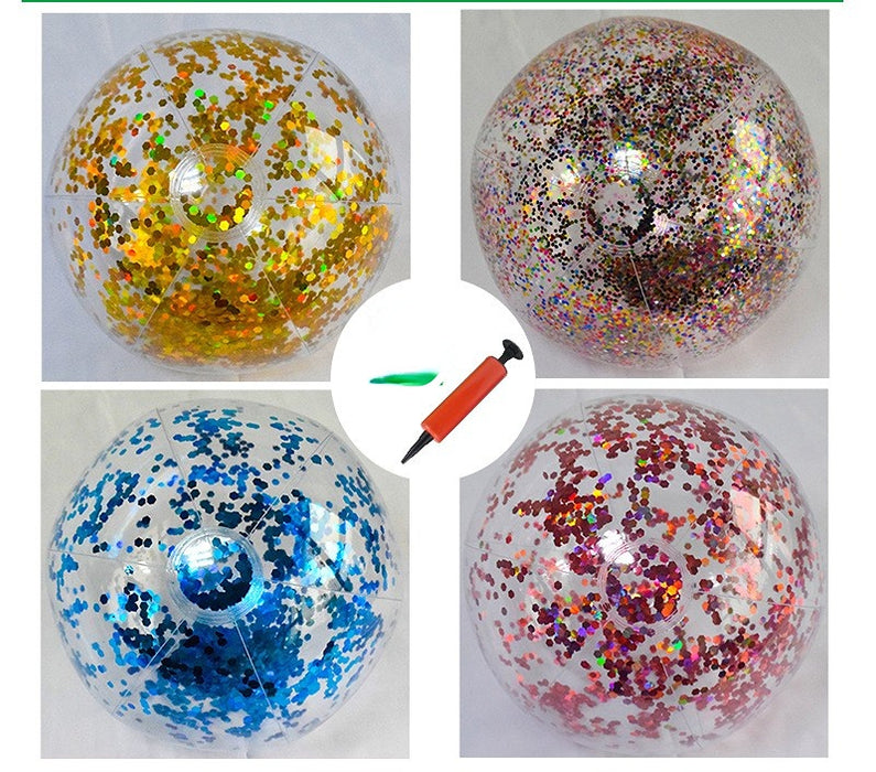 Wholesale PVC Sequin Beach Ball Sequin Inflatable Ball Playing Water Toys JDC-FT- myang002