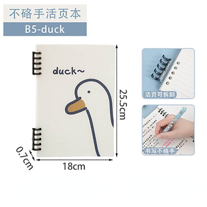 Wholesale PP Transparent Cover Removable Loose Leaf Notebook JDC-NK-PTG001