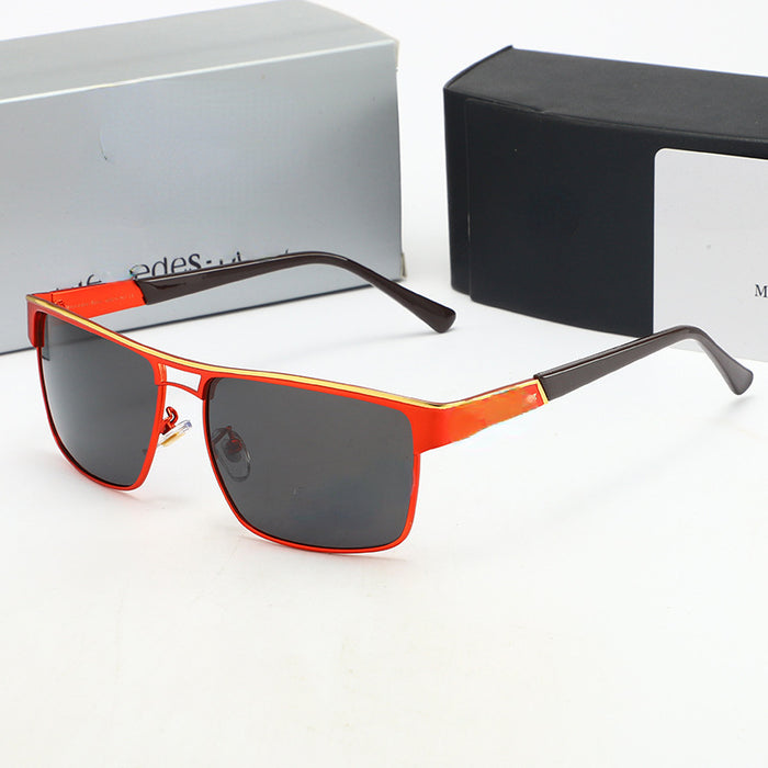 Wholesale metal frame sunglasses driving mirror polarized glasses without box JDC-SG-MenF008