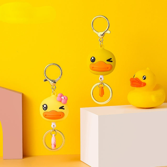 Wholesale Cartoon Duck PVC Retractable Keychain (M) JDC-KC-BaiM023