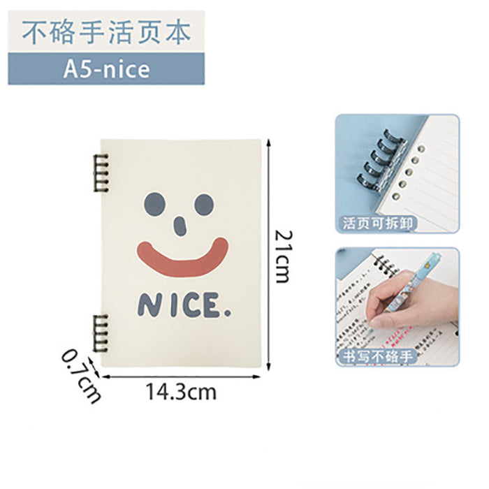 Wholesale PP Transparent Cover Removable Loose Leaf Notebook JDC-NK-PTG001