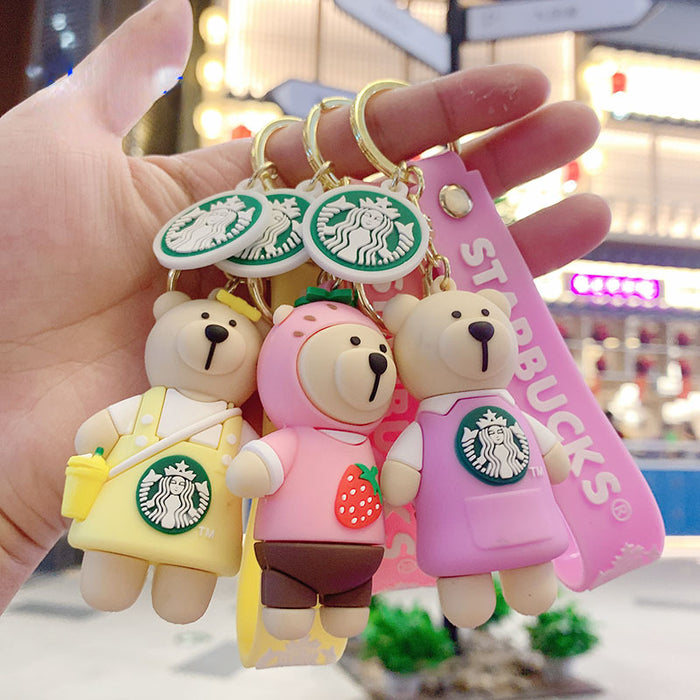 Wholesale Cartoon PVC Cute Bear Keychain (F) JDC-KC-YunZ001