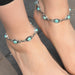 Jewelry WholesaleWholesale Alloy Turquoise Anklet JDC-AS-DN005 anklets 道妮 %variant_option1% %variant_option2% %variant_option3%  Factory Price JoyasDeChina Joyas De China