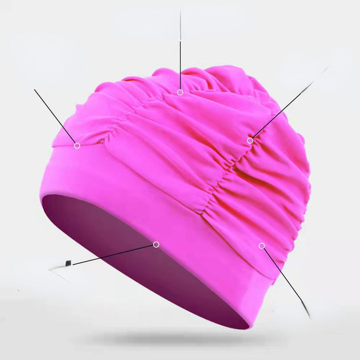 Wholesale Nylon Pleated Swim Cap MOQ≥10 JDC-SC-Junt001