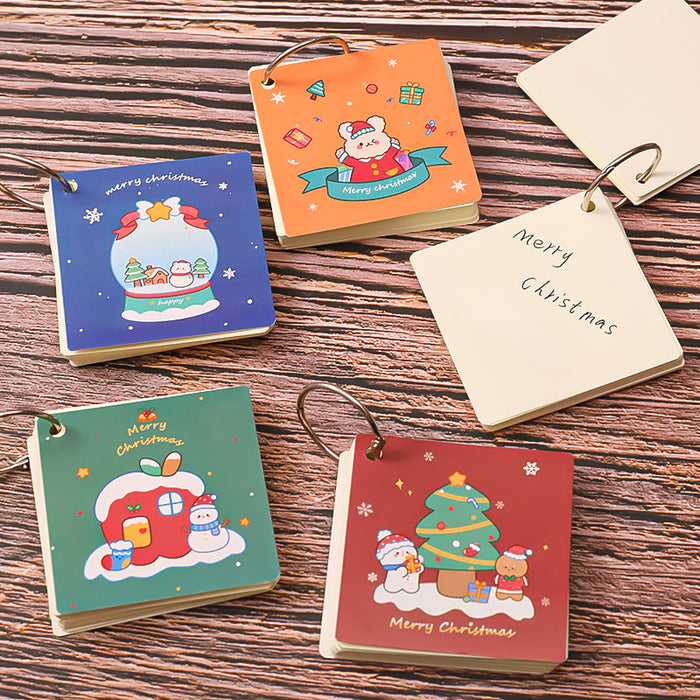 Wholesale Notebook Paper Cartoon Christmas Iron Ring Detachable MOQ≥2 JDC-NK-dichen009