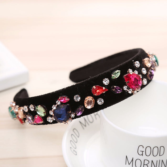 Jewelry WholesaleWholesale Baroque Rhinestone Fabric Headband JDC-HD-YCh005 Headband 一诚 %variant_option1% %variant_option2% %variant_option3%  Factory Price JoyasDeChina Joyas De China