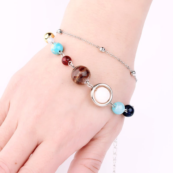 Wholesale Galaxy Eight Planets Tianran Stone Anklet JDC-AS-Lingda003