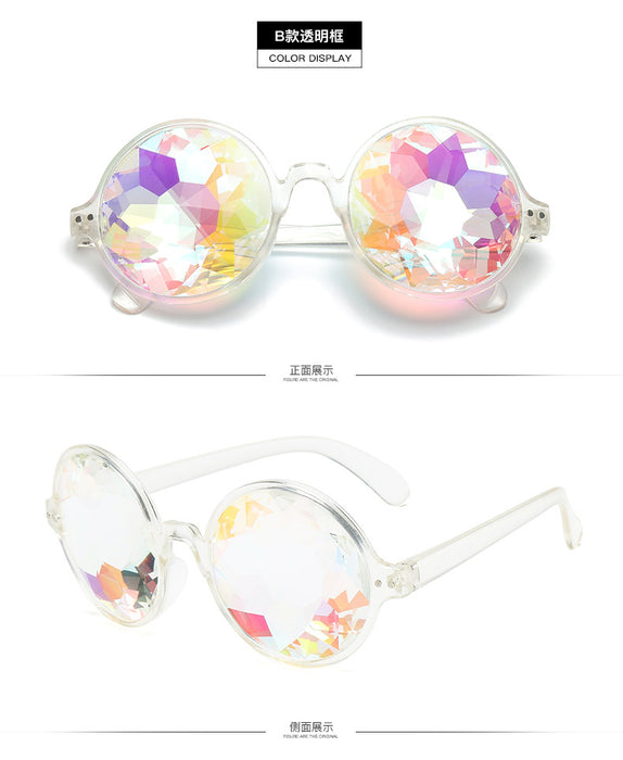 Wholesale Kaleidoscope Psychedelic Sunglasses Mosaic Glasses JDC-SG-JunY002