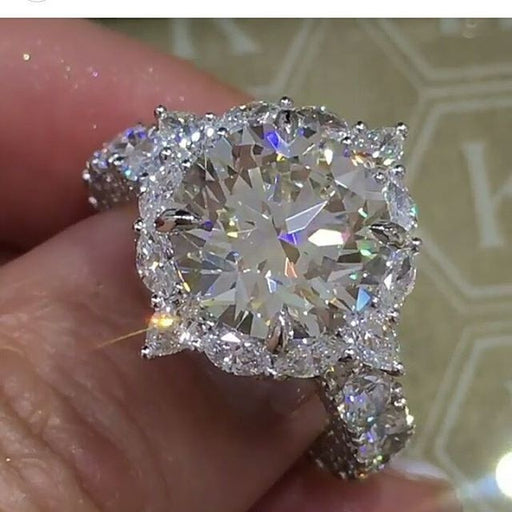 Jewelry WholesaleWholesale Super Flash Large Zircon Copper Ring JDC-RS-Sanj041 Rings 三杰 %variant_option1% %variant_option2% %variant_option3%  Factory Price JoyasDeChina Joyas De China