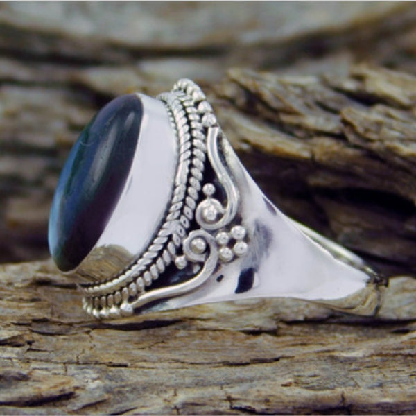 Wholesale Vintage Shell Gemstone Alloy Ring JDC-RS-QiK003