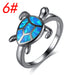 Jewelry WholesaleWholesale Black Opal Turtle Copper Ring JDC-RS-MiMeng074 Rings 米萌 %variant_option1% %variant_option2% %variant_option3%  Factory Price JoyasDeChina Joyas De China