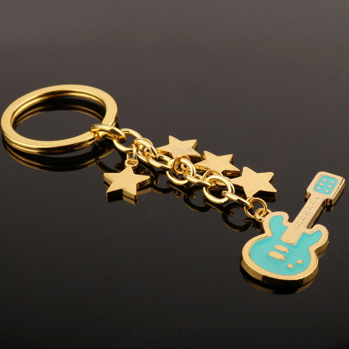 Jewelry WholesaleWholesale Pentagram Guitar Alloy Keychain JDC-KC-GSAJ006 Keychains 昂杰 %variant_option1% %variant_option2% %variant_option3%  Factory Price JoyasDeChina Joyas De China