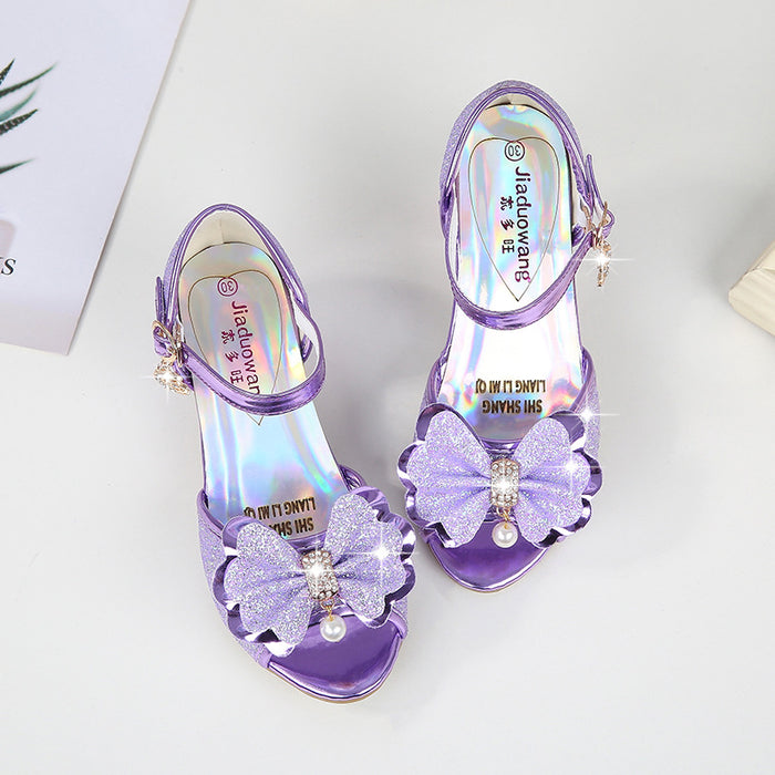 Wholesale Summer Princess Crystal Girls High Heels JDC-SD-MSX002