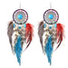 Jewelry WholesaleWholesale Boho Feather Tassel Alloy Dreamcatcher Earrings JDC-ES-RQiao001 Earrings 润俏 %variant_option1% %variant_option2% %variant_option3%  Factory Price JoyasDeChina Joyas De China