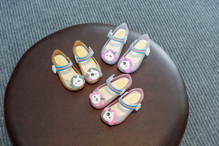 Wholesale Cartoon New Unicorn Jelly LED Flashing Sandals and Slippers JDC-SD-GuoD002