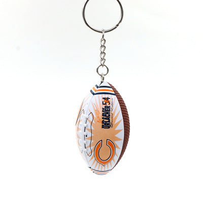 Wholesale Keychain PVC PU American Football Periphery Rugby MOQ≥5 JDC-KC-QPH003