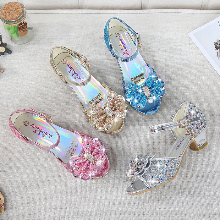 Jewelry WholesaleWholesale girls high heels children princess sandals bow crystal heels JDC-SD-MSX001 Sandal MSX %variant_option1% %variant_option2% %variant_option3%  Factory Price JoyasDeChina Joyas De China