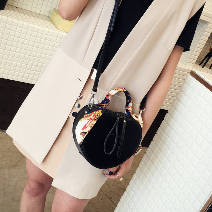 Wholesale Shoulder Bag PU Heart Small Bag Silk Scarf Portable Diagonal Cross JDC-SD-Nuon011