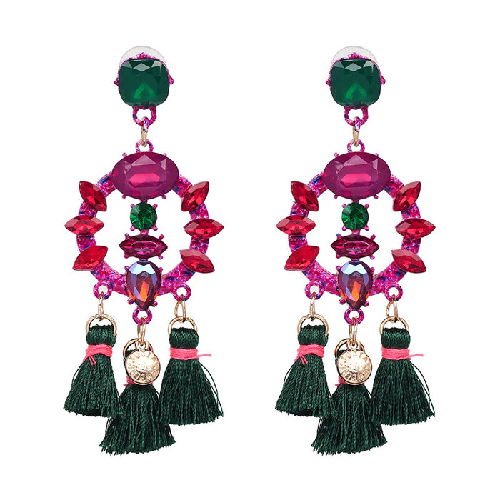 Jewelry WholesaleWholesale tassel alloy earrings JDC-ES-LIUM012 Earrings 榴芒 %variant_option1% %variant_option2% %variant_option3%  Factory Price JoyasDeChina Joyas De China