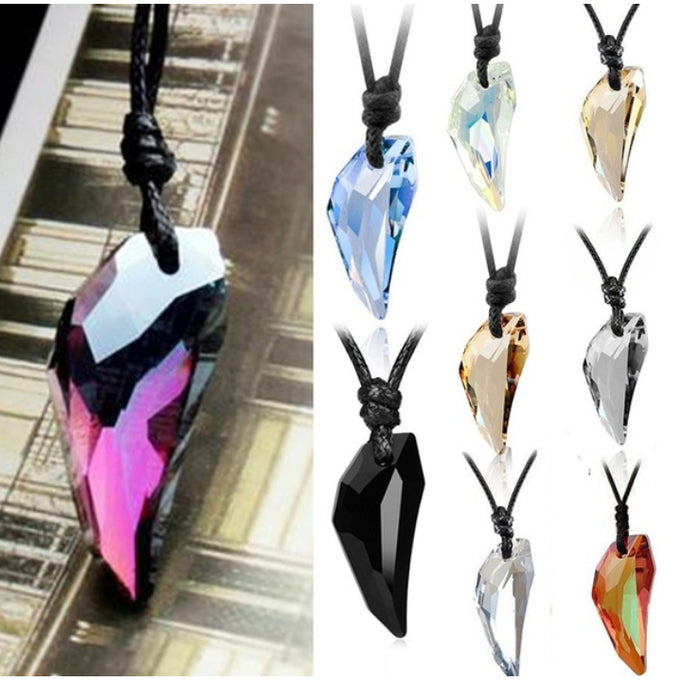 Wholesale Crystal Couple Pendant Necklace Simple Jewelry JDC-NE-yijian001