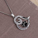 Jewelry WholesaleWholesale pet dog paw cutout love footprint alloy necklace JDC-NE-LangT007 Necklaces 阆天 %variant_option1% %variant_option2% %variant_option3%  Factory Price JoyasDeChina Joyas De China