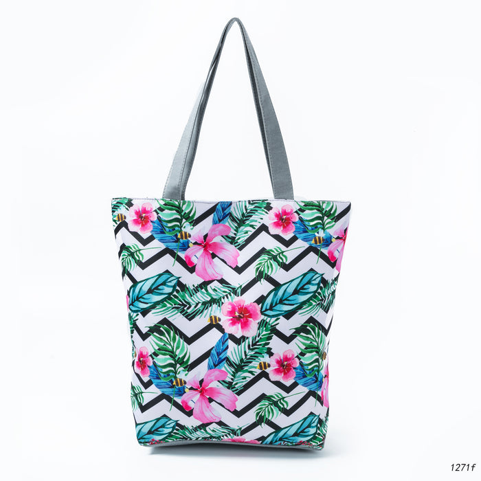 Jewelry WholesaleWholesale 3D print flowers beach canvas bag JDC-BB-Mobiao007 Beach Bag 莫表 %variant_option1% %variant_option2% %variant_option3%  Factory Price JoyasDeChina Joyas De China