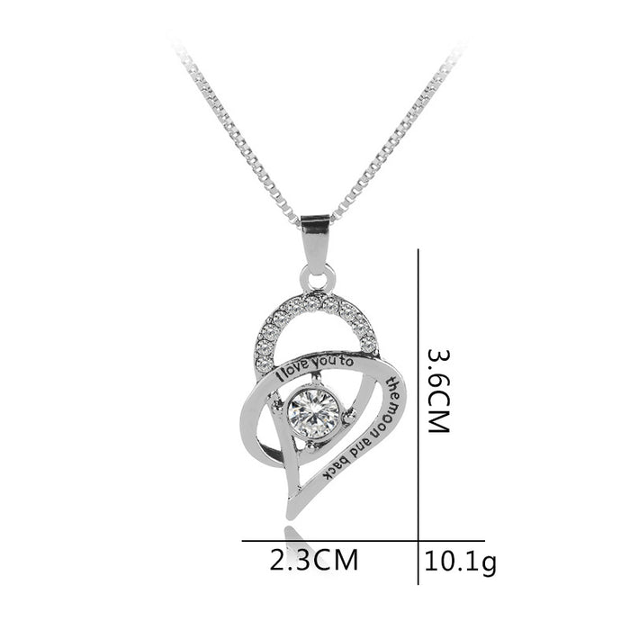 Jewelry WholesaleWholesale Mother's Day Diamond Inlaid Alloy Necklace JDC-NE-LangT014 Necklaces 阆天 %variant_option1% %variant_option2% %variant_option3%  Factory Price JoyasDeChina Joyas De China