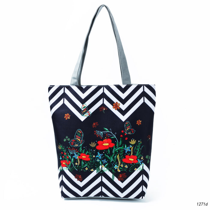 Jewelry WholesaleWholesale 3D print flowers beach canvas bag JDC-BB-Mobiao007 Beach Bag 莫表 %variant_option1% %variant_option2% %variant_option3%  Factory Price JoyasDeChina Joyas De China