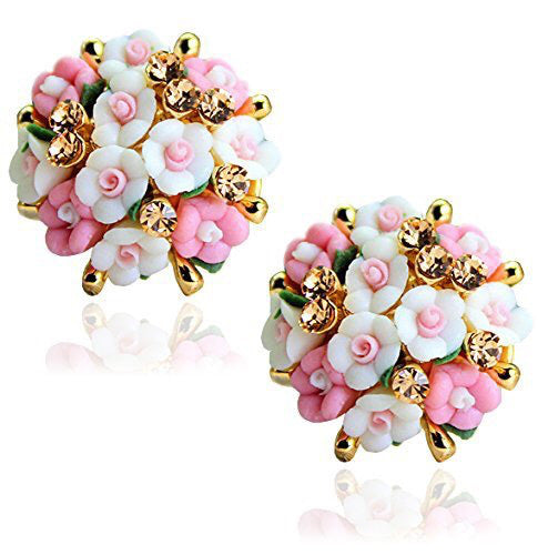 Jewelry WholesaleWholesale rose flower stud earrings JDC-ES-KaiQ030 Earrings 凯庆 %variant_option1% %variant_option2% %variant_option3%  Factory Price JoyasDeChina Joyas De China