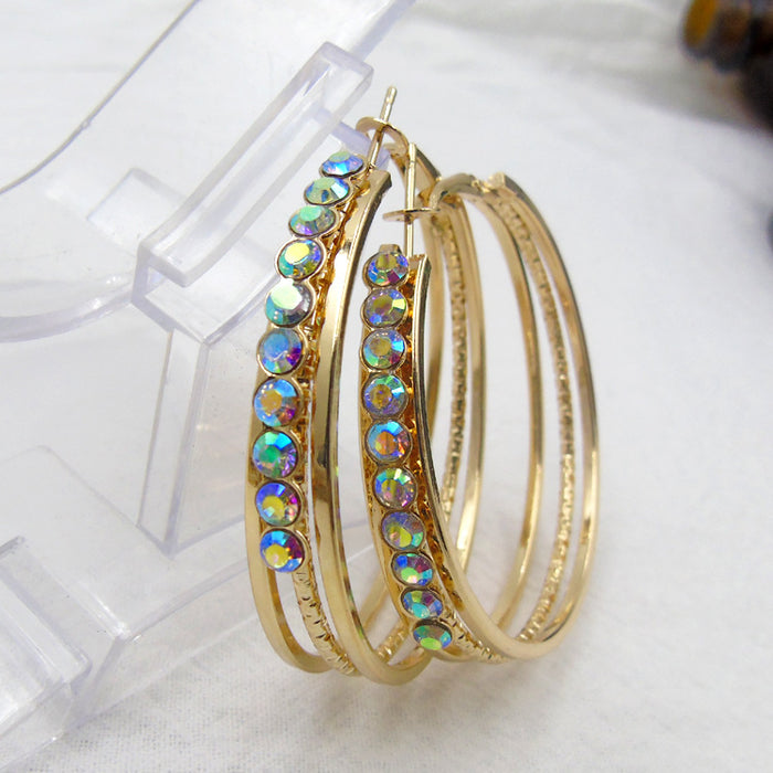 Wholesale Earrings Alloy Zircon Statemente Nightclub MOQ≥2 JDC-ES-LanT022